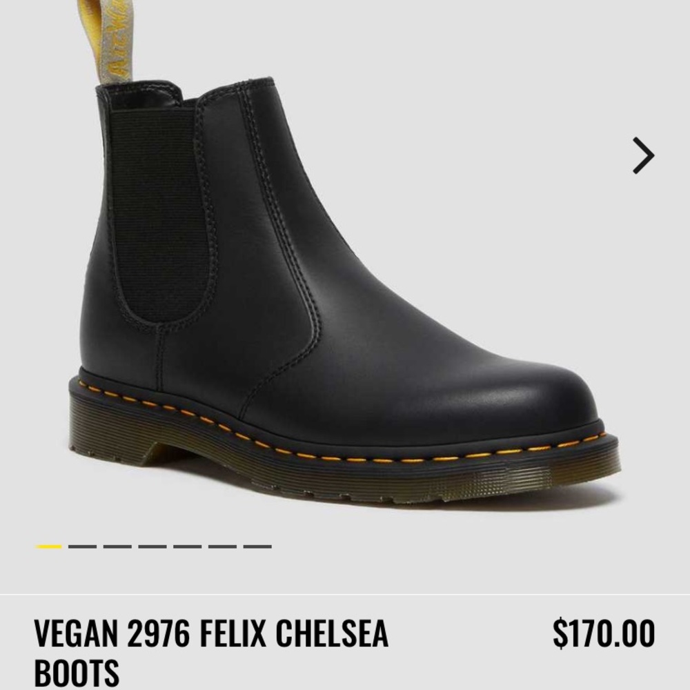 Dr Martens Vegan 2976 Felix Chelsea boots Men’s 11 / Women’s 12 NIB black